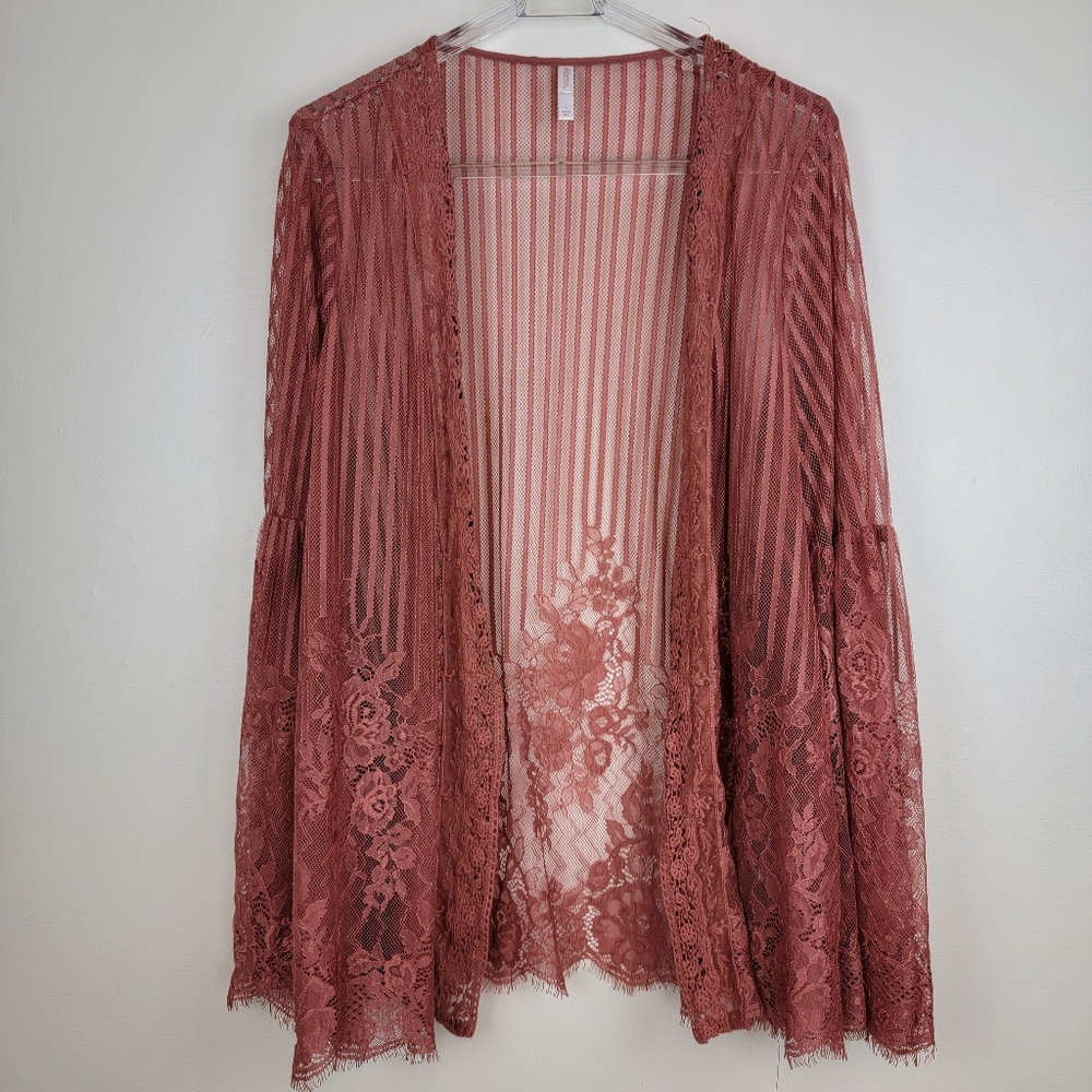 Xhilaration Boho Lace Kimono Coverup Size Large